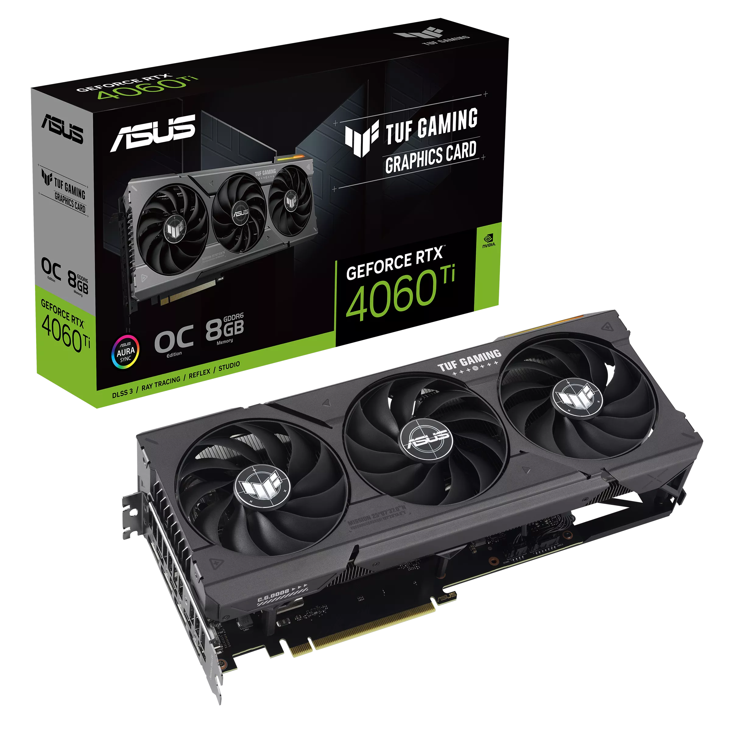 ASUS TUF Gaming GeForce RTX™ 4060 Ti 8GB GDDR6 OC Edition - Graphics Card ASUS TUF Gaming GeForce RTX™ 4060 Ti 8GB GDDR6 OC Edition - Graphics Card